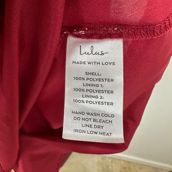 Lulus Poised Passion Wine Red Taffeta Pleated Ruffled Midi Dress Large NWT - Image 10