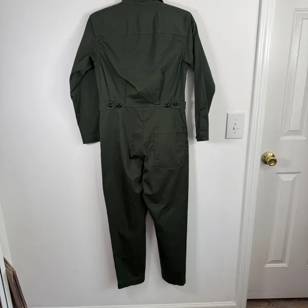 Alex Mill Expedition Cotton Jumpsuit Green Utility Boiler Suit Gorpcore Women XS - Image 6