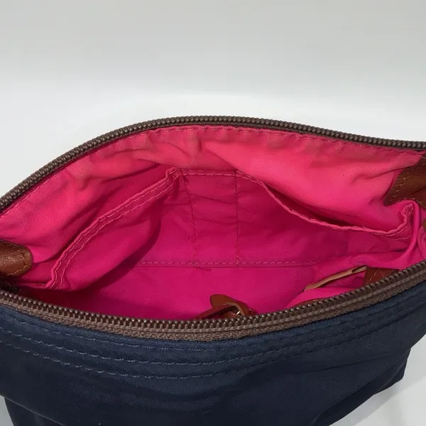 Dooney & Bourke Vintage Nylon Pochette Shoulder Bag Navy Embossed Duck Logo - Image 7