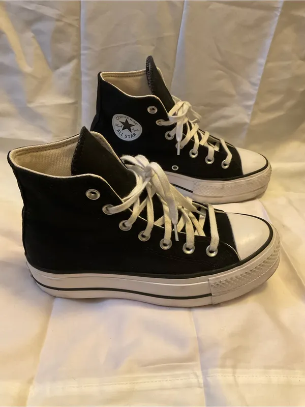 Converse Chuck Taylor All Star Lift High Top Black White Platform Sneakers Sz 6 - Image 4
