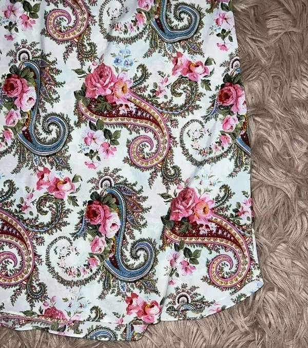 Vintage Victoria Secret Silk/ Polyester /Satin Paisley Lingerie Dress Medium - Image 2