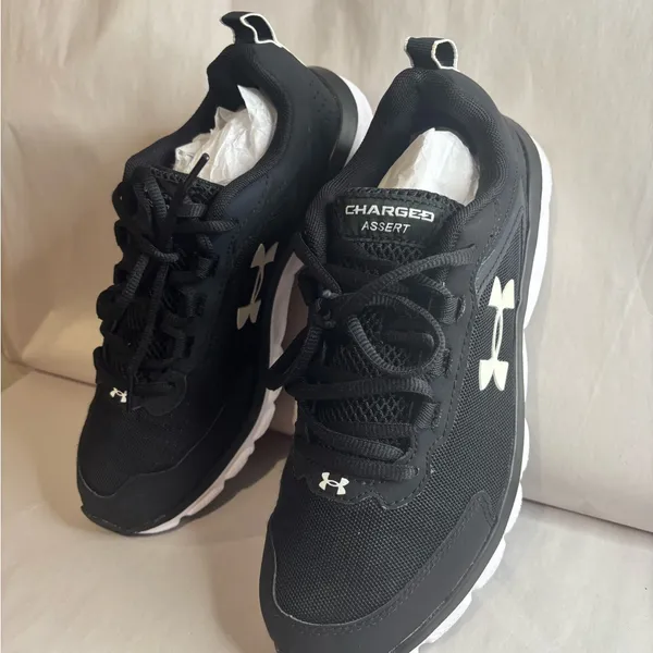 Under Armour Black Sneakers with White Logo - Image 5