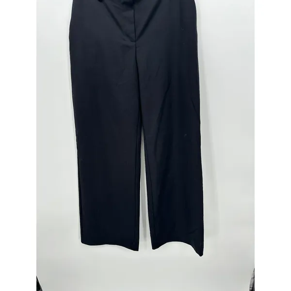 Weekday Riley Trousers Black Dark Wide Leg High Waist Dress Pants Size 36 US 6 - Image 5