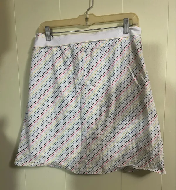 Lilly Pulitzer Multicolor Polka Dot Wrap Tie Waist A-Line Lined Skirt size6 - Image 3