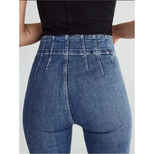 Free People We The Free Jayde Flare Jeans Night Sky size 30 Y2K dramatic flare - Image 12