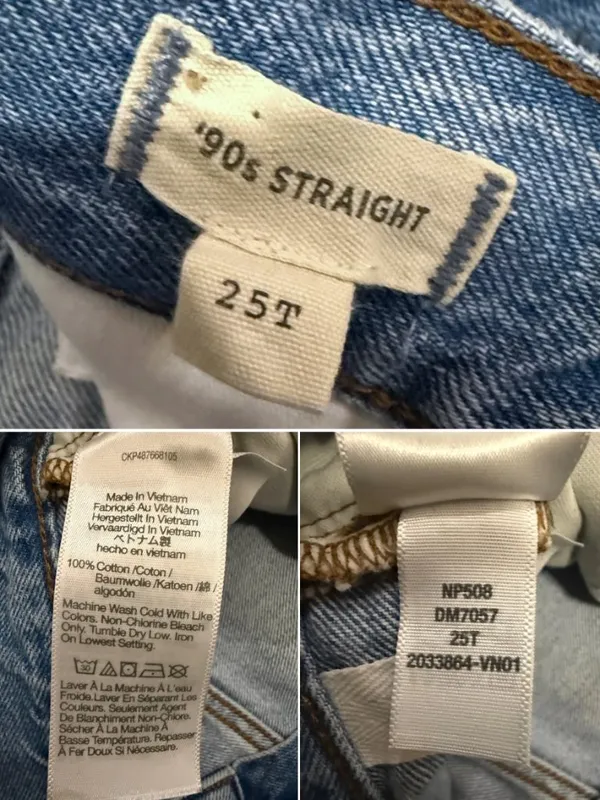 Madewell Tall ’90s Straight Jeans 25T Revoir Wash Distressed Raw Hem $128 - Image 10