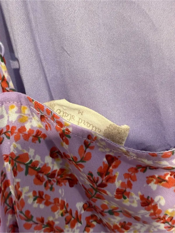 Altar’d State Pink and Orange Floral Printed Spaghetti Strap Dress - Image 3