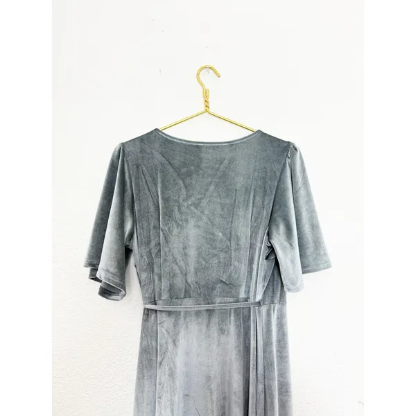Baltic Born Katelyn Velvet Wrap Maxi Dress Dusty Blue Size XL Wedding Party NWT - Image 13