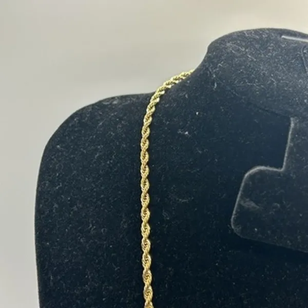 Mens Rope Chain 3mm 22 Inch Real Gold Solid Miami Plated Hip Hop Durable New - Image 3