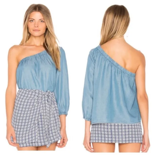 NWT Rebecca Minkoff chambray blue Harmony top - Image 2