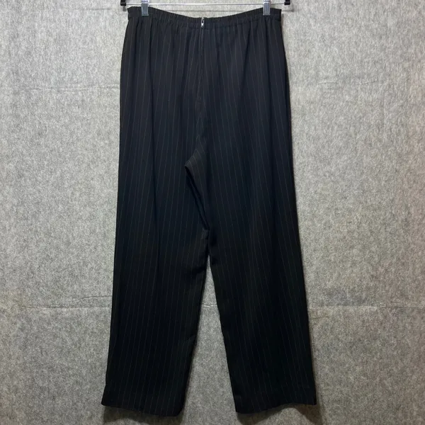 Vintage Dani Max Pinstripe Dress Pants Elastic Waist Trousers‎ Career Size 12 - Image 6