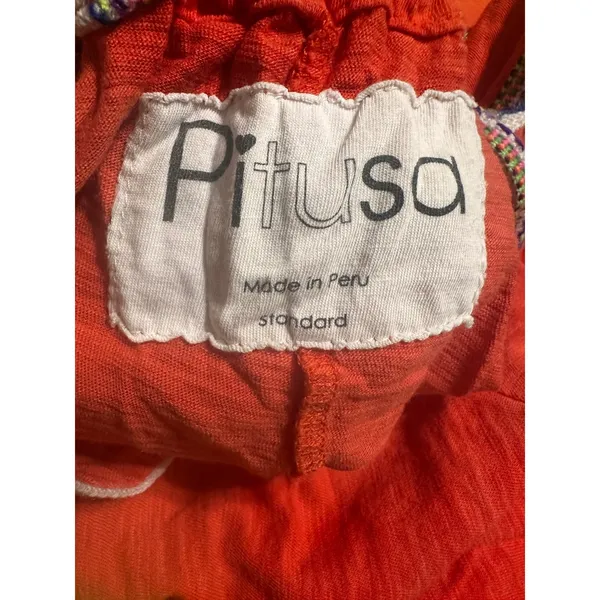 Pitusa Pima Inca Jumpsuit Blood Orange Harem Drop Crotch Standard M‎ L XL Peru - Image 5
