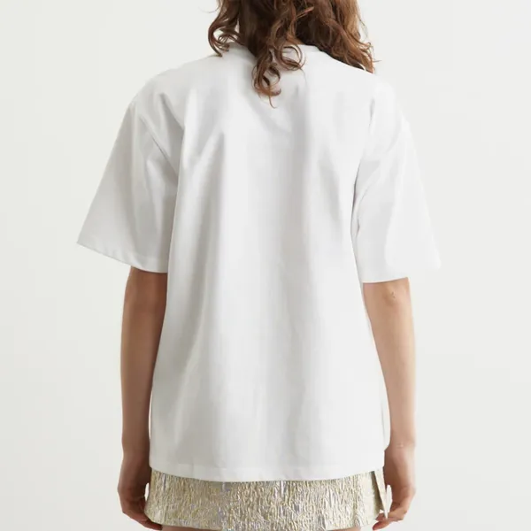 NWT GANNI Heavy Cotton Heart T-Shirt | Oversized Drop Shoulder Graphic Tee - Image 3