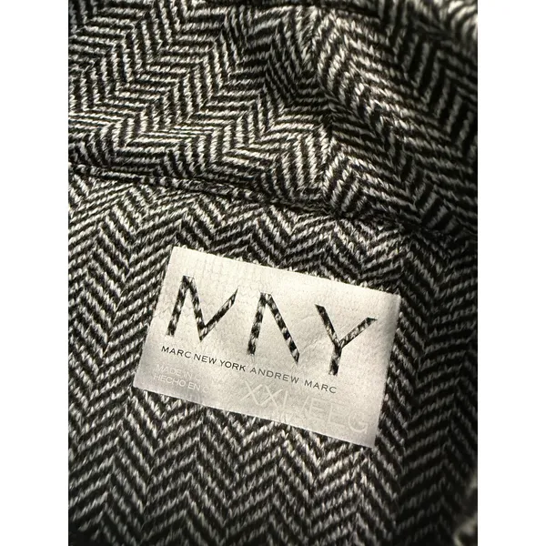 Marc New York Andrew Marc Herringbone Full Zip Jacket Grey‎ Black Womens XXL - Image 4