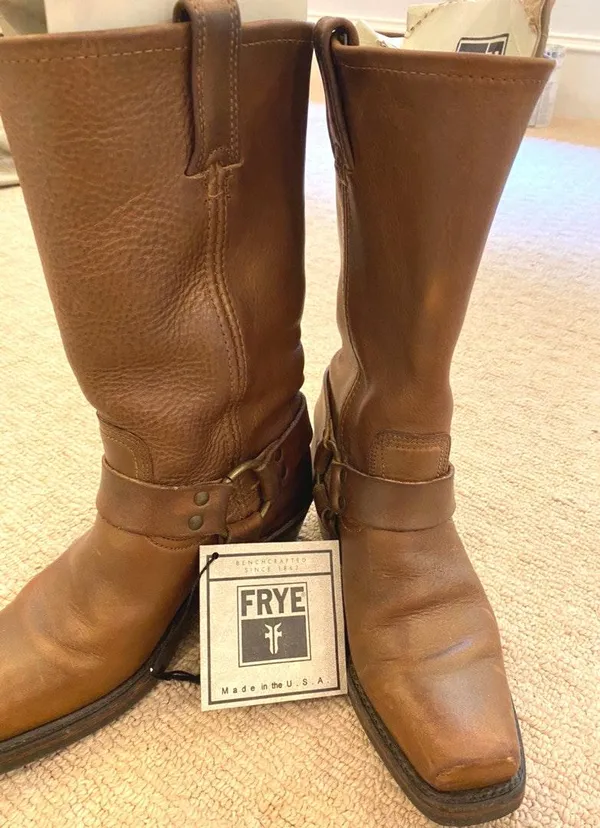 Frye Harness Boots Brown Leather 12R - Image 3
