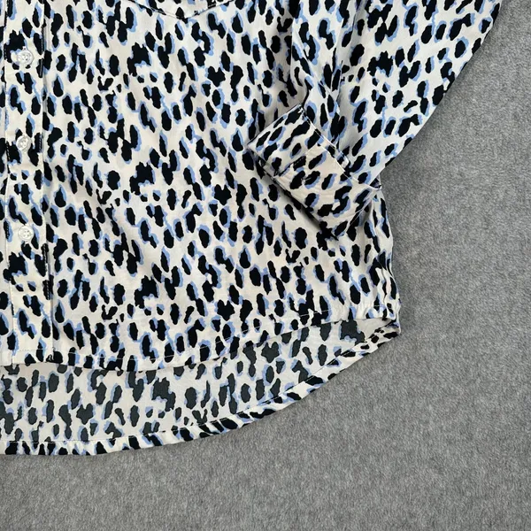 Nasty Gal Animal Print Button Down Shirt Women's Size 4 Collared Long Sleeve - Image 3