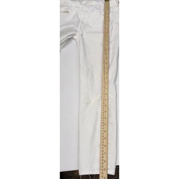 Mother The Looker Crop White Preppy Designer‎ Classic Skinny Jeans 27 - Image 14