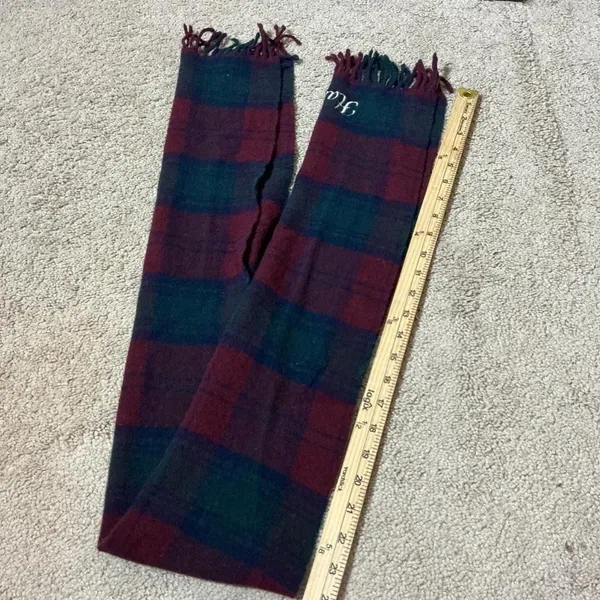 Harvard Tartan Plaid‎ Lambswool Scarf Embroidered Initials Made in Scotland - Image 6