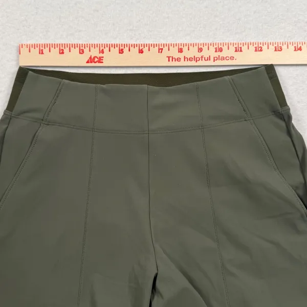 Athleta Cosmic Kick Flare Pant Womens 4 Green High Rise Athleisure 981485 - Image 4
