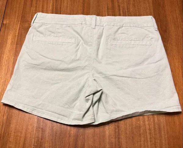 American Eagle Stretch Midi Women's Size 10 Mint Green Chino Shorts - Image 3