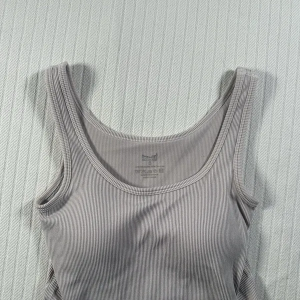 Pro-Fit Sports Bra Womens Small Purple Ribbed Stretch Crop Athletic Tank Top - Image 2