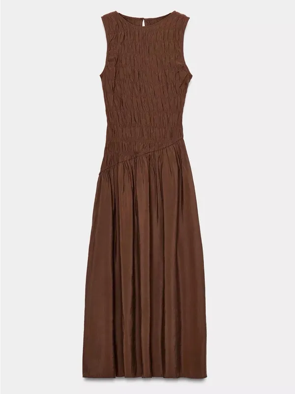 Nwt Zara Voluminous Midi Dress Size S - Image 5