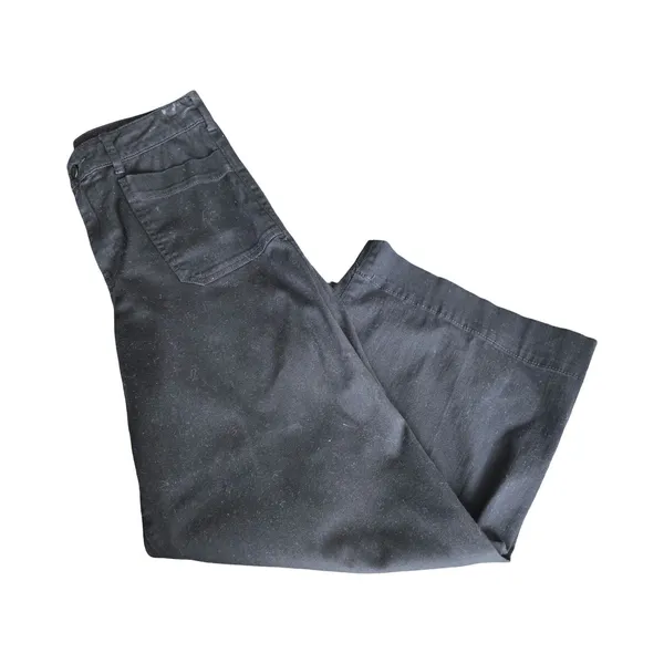 Anthropologie Pilcro Black Denim Wide‎ Leg Pants Size: 28 - Image 2