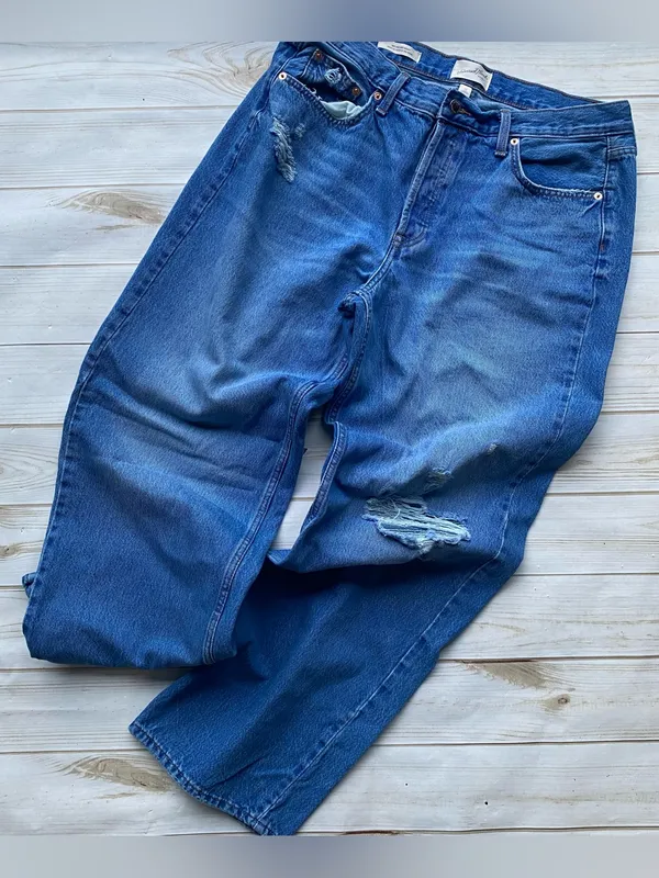Universal Thread mid rise 90s baggy relaxed boyfriend fit cotton denim jeans 12 - Image 7