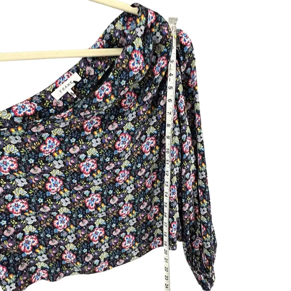 Frame One Shoulder Top Womens M Coastal Blue Multicolor Floral‎ Boho Chic ASO - Image 8