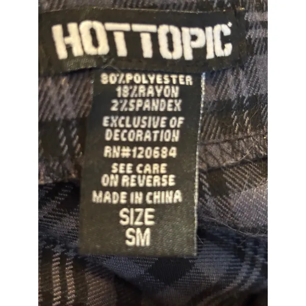 Hot Topic Grey Black Plaid Suspender Pleated Mini Skirt Small Goth Schoolgirl - Image 4
