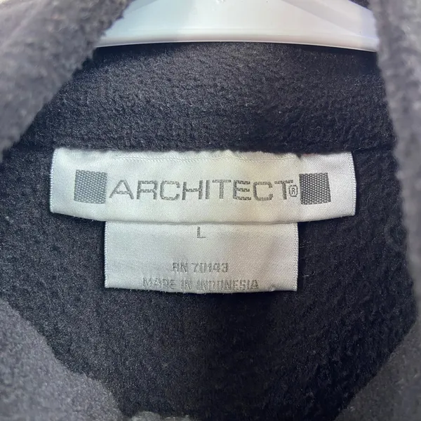 Architect women's black fleece mock neck full zip soft winter basic vest large‎ - Image 4