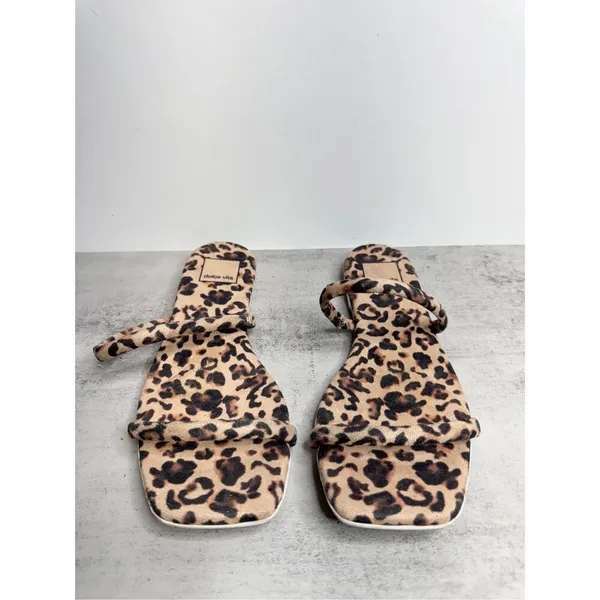 Dolce Vita Sandals‎ Size 7.5 Animal Print Double Strap Flat Sandal - Image 4