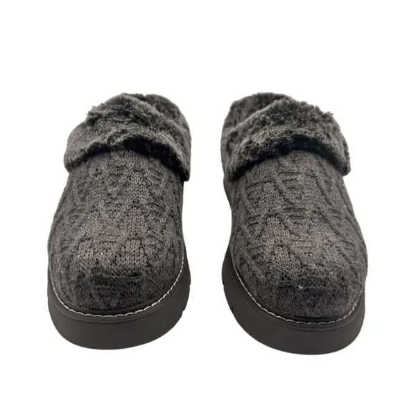 Skechers 10 Cozy Knit Memory Foam Platform Slipper Clogs With Faux Fur Trim - Image 5