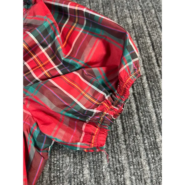 COPPER KEY Plaid Tiered Mini Dress Women Large Red Puff Sleeve Square Neck‎ NWT - Image 13