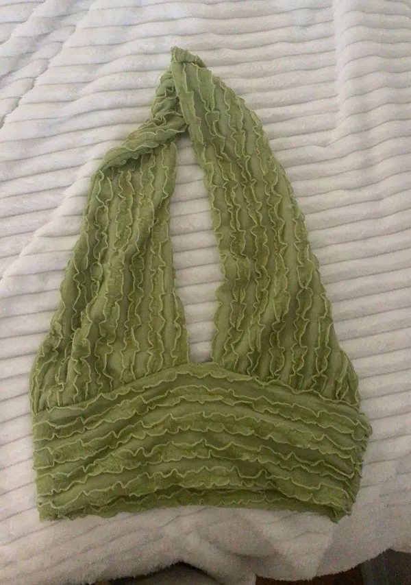 Amazon Green Cross Halter Top - Image 3