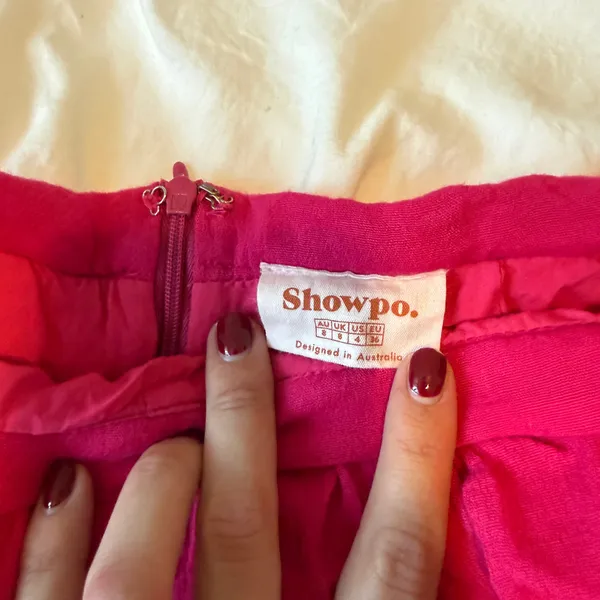 Showpo Pink Tiered Midi Skirt - Image 5