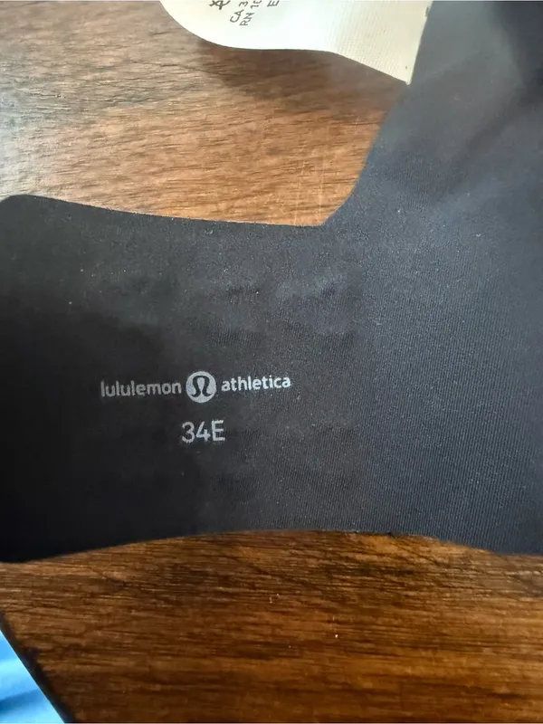 Lululemon "Like Nothing Bra" Women's Size 34E Lightweight Support Black. NWT - Image 6