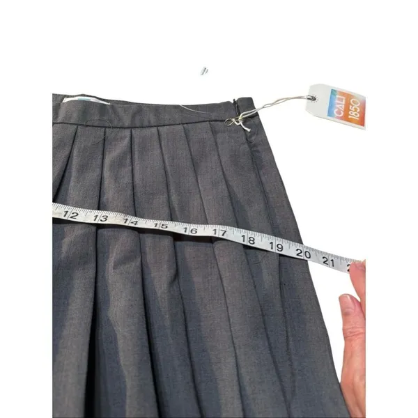 Cali 1850 Charcoal Grey Pleated Front Skort Shorts NWT Size L - Image 7