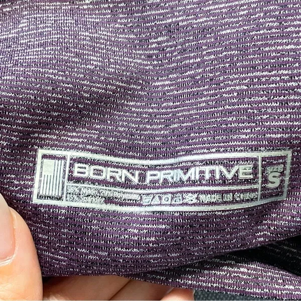 Born Primitive Heather Tights Size S Burgundy Heather Gym Workout Active - Image 5