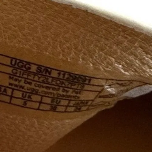 UGG Eisley Cream White Leather Espadrille Wedge Sandals‎ Size 7 - Image 8