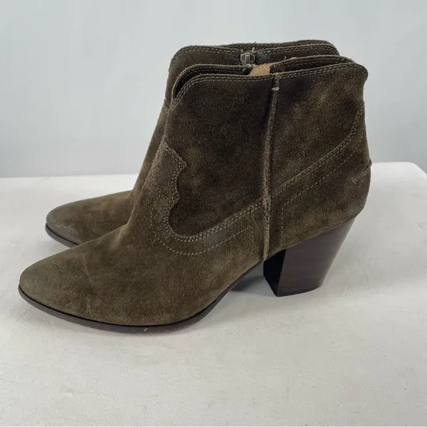 Frye Renee Seam Suede Short Boot in Brown‎ Size 10 - Image 6
