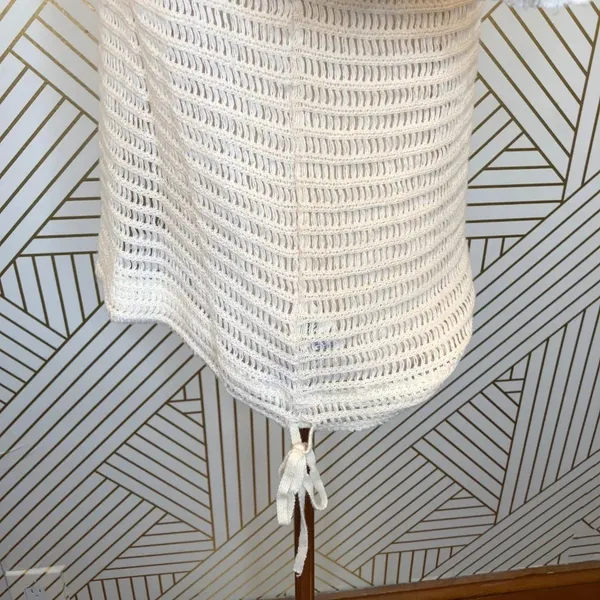 Free People Babes Only Open Weave Knit Top Ivory‎ - Image 5