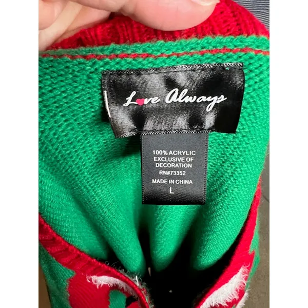 Love Always Cheers Christmas sweater NWT - Image 7