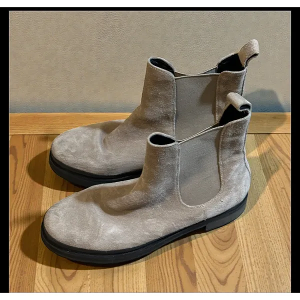 Aerosoles Camila Chelsea Boots‎ Taupe 8 Women Suede Lug Sole Ankle Gorpcore - Image 2