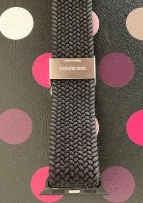 Apple Watch Black Braided Nylon Band - Image 6