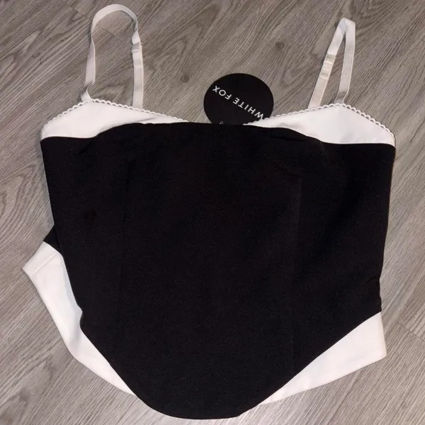 White Fox Boutique Black The Feel Spark Bustier Top - Image 2