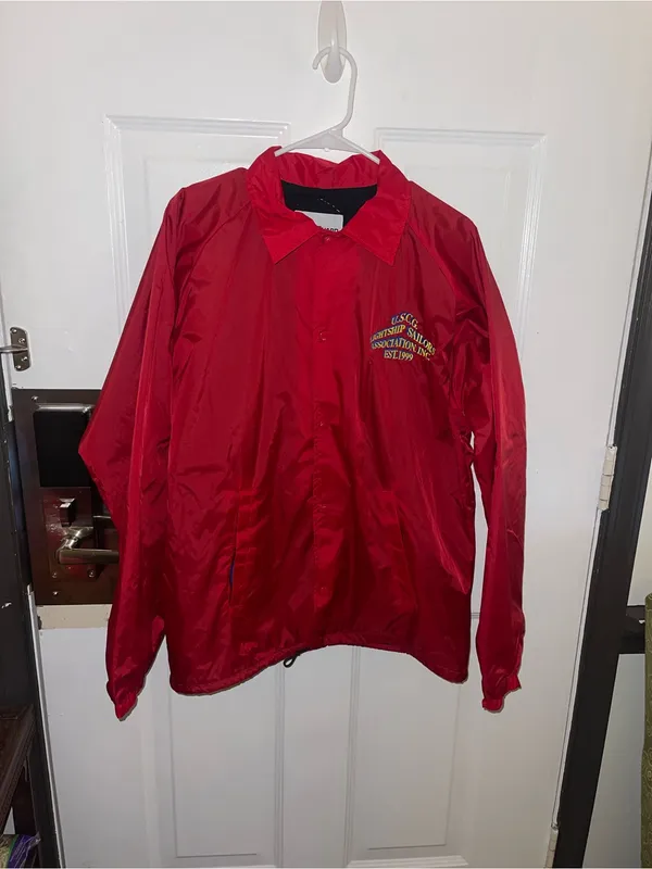 Wearguard U.S. Coast Guard Red Men’s Lightweight Coach Jacket - Size Medium - Image 7