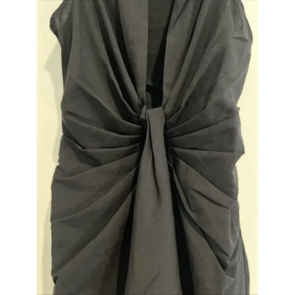 NWT Choosy Sleeveless Black Mini Dress Size 0 Deep VNeck Tie Waist Crosby Street - Image 3