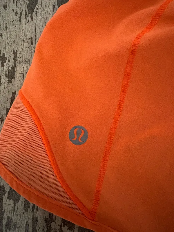 Bright Orange Lululemon Hotty Hot Shorts 2.5" - Image 3
