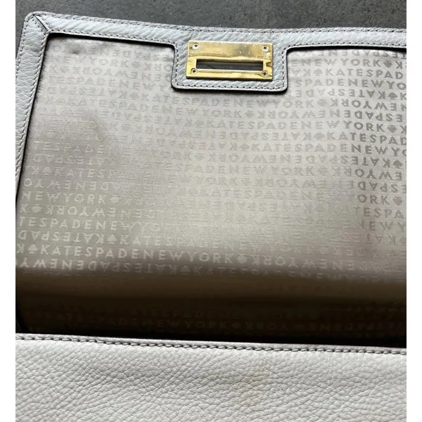 Kate Spade New York MAGNOLIA PARK LARGE LAUREL Tote Leather Bag Purse Cream - Image 15